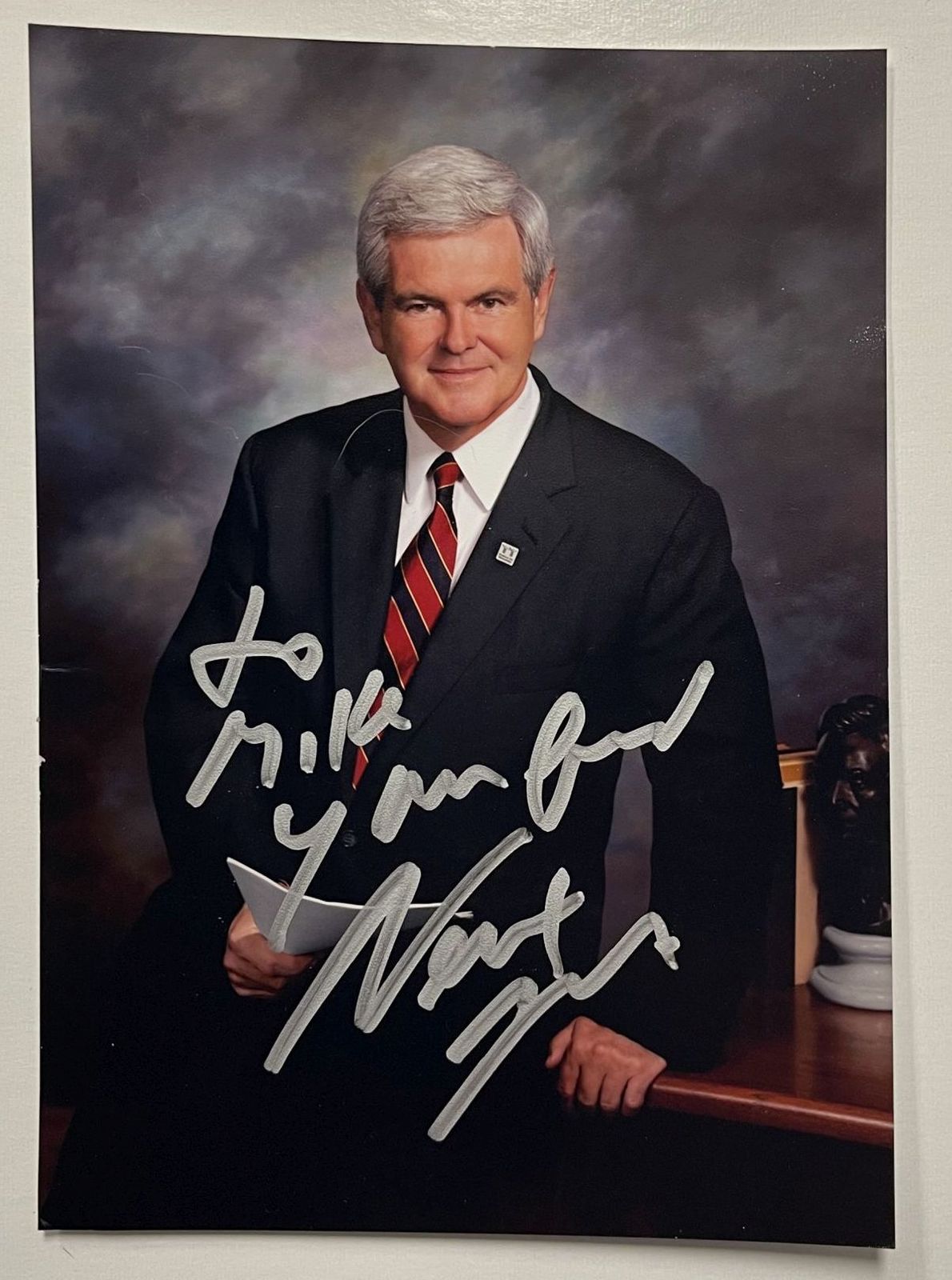 Newt Gingrich Autographed Glossy 5x7 Photo - $15.00