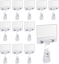 12 Pcs Rotating Clip Swivel Sign Holder, Clear Rotatable Sign Holder wit... - $14.51