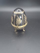 Fabergé Style Egg Trinket Box with Hidden Striped Egg – Vintage Collectible - $351.08 MXN