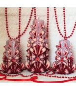 Carved Candles Handmade Home Decor Gift Colourful Art Design 25cm 10 inc... - $1,618.10 MXN