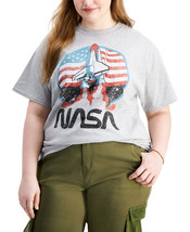 Love Tribe Trendy Plus Size NASA Launch T-Shirt – Athletic Heather, Size 3X - £16.24 GBP