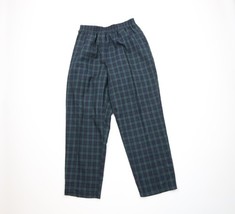 Vintage 90s Streetwear Womens Size 14 Faded Tapered Leg Flannel Pants Pl... - $34.60
