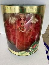1993 Vtg Mattel 10824 Happy Holidays Barbie Doll Red Dress Special Edition NWB - £78.58 GBP