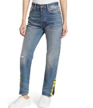 Polo Ralph Lauren Womens Callen Slim Skinny Jeans Blue Slit Leg Beads 26... - £47.37 GBP