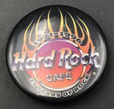 VTG 1996 Hard Rock Cafe 25 Years of Rock Anniversary Round Pin 1.5" Button - $7.69