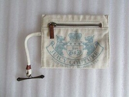 Juicy Couture Zipper Coin Bag Canvas Scottie Dogs Logo Love G&amp;P store di... - £23.74 GBP