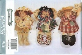 Butterick 3176 288 Garden Angel 12 inch Dolls Star Heart Tea Dye Pattern UNCUT - $12.86