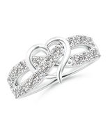 Angara Round 1.48Ct Diamond Criss Cross Heart Promise Ring in 14K Gold (... - $3,719.00