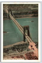 George Washington Bridge Aerial View New York City NYC NY WB Postcard F21 - $2.92