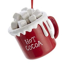 Hot Cocoa Cup with Marshmallows Christmas Ornament D3694 - £23.76 GBP
