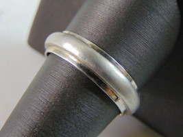 Mens Vintage Estate 18K White Gold Wedding Band Ring, 8.5g E1703 - £1,016.08 GBP