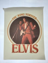 Vintage 1977 Elvis Presley The King Forever T-shirt heat transfer screen... - £11.20 GBP