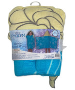DISNEY FROZEN KIDS ELSA HOODED BATH TOWEL WRAP BLUE W/ SNOWFLAKES 24&quot; X ... - $21.74