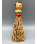 Vtg Japanese Kokeshi Straw Whisk Broom Hand Painted Occupied Japan - $26.03