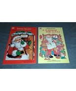 Santa&#39;s Secrets + Surprise For Santa Sticker Fun Books VINTAGE [NEW &amp; UN... - $19.00