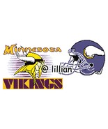 NFL ~ MINNESOTA VIKINGS Helmet Set Cross Stitch Pattern P D F - £6.34 GBP