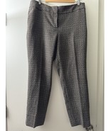Kasper Petite Tweed Houndstooth Pants Brown &amp; Black Size  12P Flat Front... - $276.02 MXN