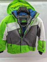Killtec Boys Level 3 Green Ski Jacket Hood sz 8 youth waterproof (C39) - £19.90 GBP