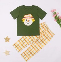 NEW Boutique Scarecrow Boys Plaid Pants Outfit Set - £11.05 GBP