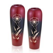 Delightful Blossoming Flower Red 8-inch Mango Tree Wood Flower Set of 2 ... - £17.61 GBP