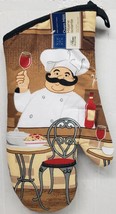 Printed Kitchen Jumbo Jumbo Oven Mitt (13&quot;) Fat Chef Behind The Counter, Gr - £6.34 GBP