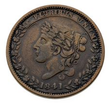 1841 Hard Times Token Not One Cent,  Millions For Defence, HT-58 - $61.99