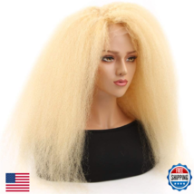 Hc 613 13X6 Kinky Straight Human Hair Wig For Women 210 Density Hd Trans... - $176.81