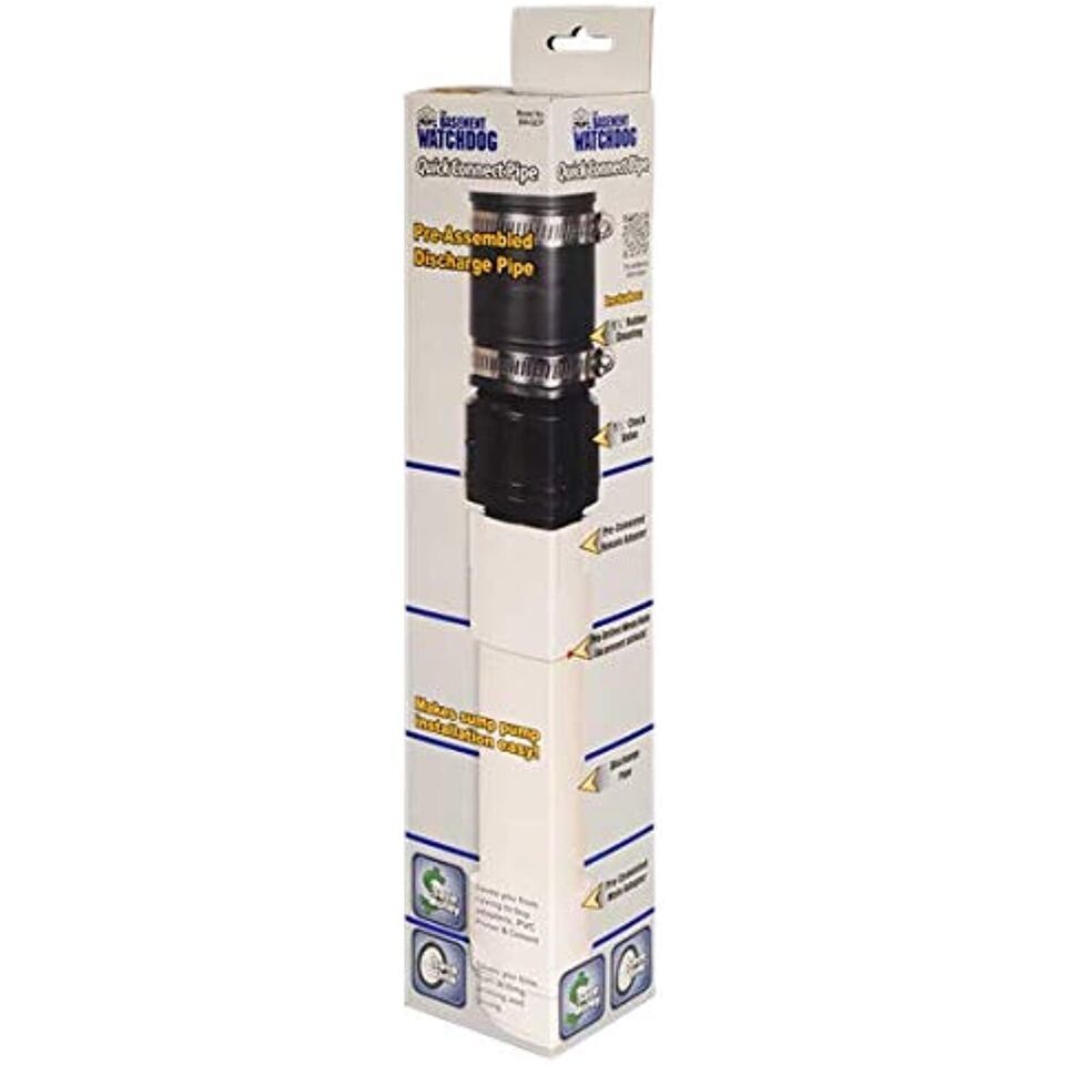 THE BASEMENT WATCHDOG Model BW-QCP Quick Connect Pipe - Pre-assembled Di... - $36.84