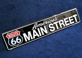 RT66 Main Street *Us Made* 24&quot; Embossed Metal Street Sign Man Cave Garage Décor - £15.94 GBP