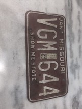 Vintage 1989 Missouri &quot; Show Me State&quot; License Plate VGM 644 Expired - £11.87 GBP