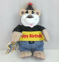 1999 Happy Birthday Bubba Talking 8&quot; Plush Bear Rubber Face W/Tags Works... - $16.44