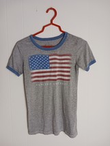 LOL Vintage T Shirt Womens Gray Size S Patriotic USA United States America - $117.96 MXN
