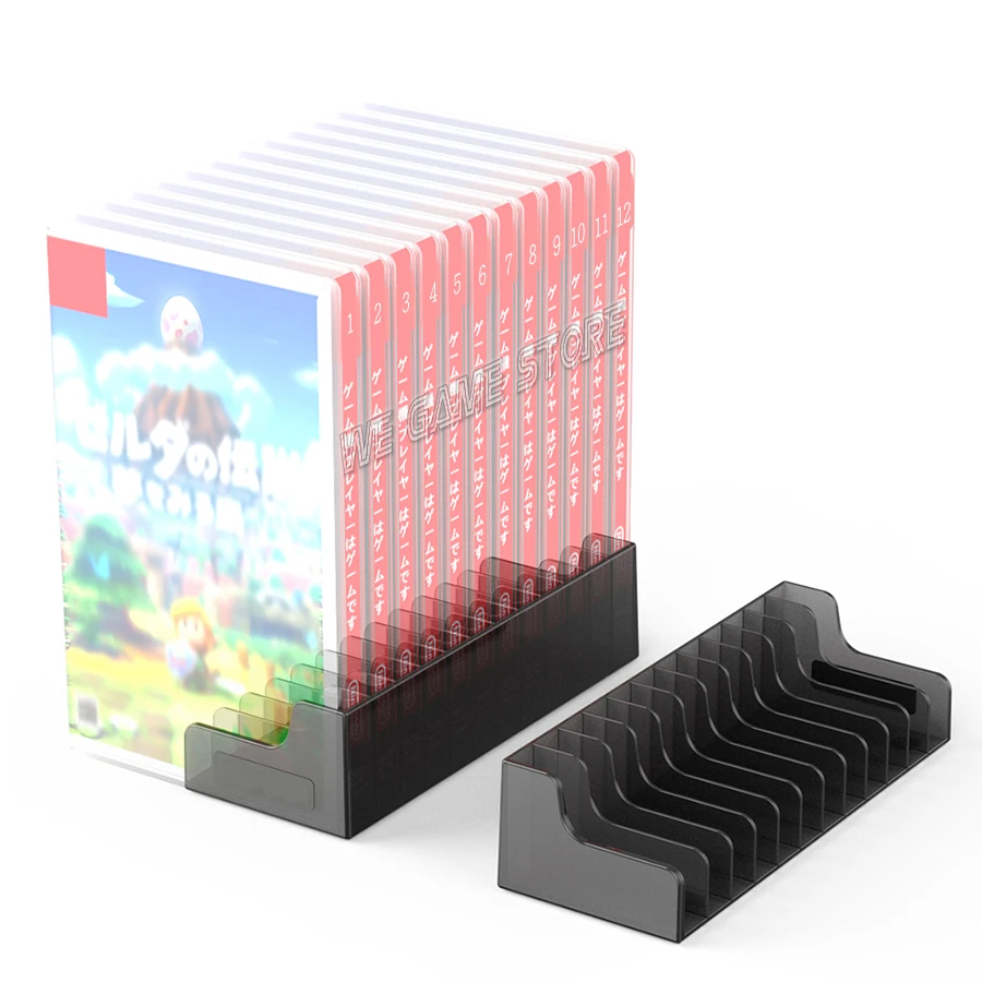 For Nintendo Switch OLED 12 Pieces Game Card Box Storage Stand Disk Case  Holder - £10.50 GBP+