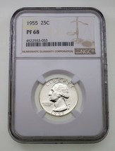 1955 25C Washington Quarter Proof Graded by NGC as PF68 - $49.49