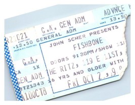 Fishbone Concert Ticket Stub October 21 1988 The Ritz New York City - £13.62 GBP