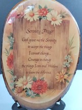 Serenity Prayer Oval Wood Wall Plaque - Handmade, Glossy Box 11 - $10.99