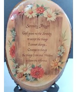 Serenity Prayer Oval Wood Wall Plaque - Handmade, Glossy Box 11 - $10.99