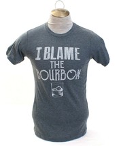 Body Rags Gray Blame the Bourbon Short Sleeve Crew Loungewear Shirt Men&#39;... - $34.99