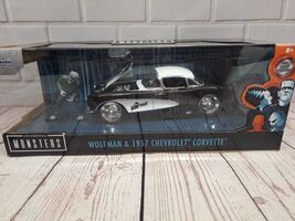 Universal Monsters Wolfman &amp; 1957 Chevrolet Corvette Die-Cast Car &amp; Figu... - $31.30