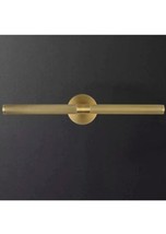 Knurled Brass Picture Light,24 in Gold Bathroom Vanity Light,Rotatable 360° Wall - £31.00 GBP
