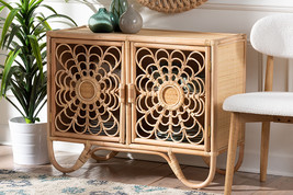 Petra Natural Rattan Storage Cabinet - $130.00