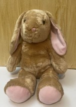 Build a Bear Pawlette Easter Bunny Brown with Pink Ears 15&quot;Plush Rabbit Soft Toy - $14.65