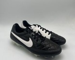 Nike Tiempo Legend V FG Black/White Soccer Cleats 631518-010 Men&#39;s Size 6.5 - £117.95 GBP