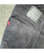 Levi&#39;s 502 Jeans Regular Taper Fit Black Denim Pants W34 L32 - $41.01 CAD