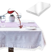 Heavy Duty Vinyl Tablecloth Protector Plastic Clear Oblong Table Cover 6... - $33.99