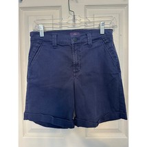 NYDJ Women&#39;s Navy Chino Shorts Size 2 | Rolled Hem | Classic Fit | Summe... - $27.12