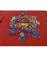 Speedo Men&#39;s Size Large Graphic T-Shirt Red Worship the Sun Beach Summer   - £8.28 GBP