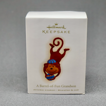 Hallmark 2009 NIB-DB A Barrel-of-Fun Grandson Monkey Ball Ornament QXG6552 - $12.95