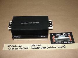 87 Cadillac Deville FWD LEFT DASH ANTI-LOCK SECURITY DATA INFORMATION CE... - $500.91 MXN