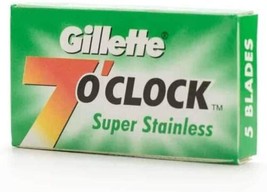 100 Gillette 7 O'clock made in ussia double edge safety razor blades - $18.45